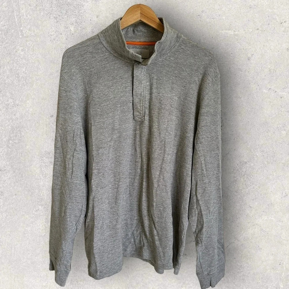 Jack Spade Mens XXL 2XL Gray Quarter Snap Pullover Shirt Casual Career Work - Picture 1 of 4